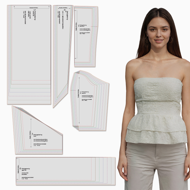 Baby Clothing Patterns - Patrones de costura para Peplum Top