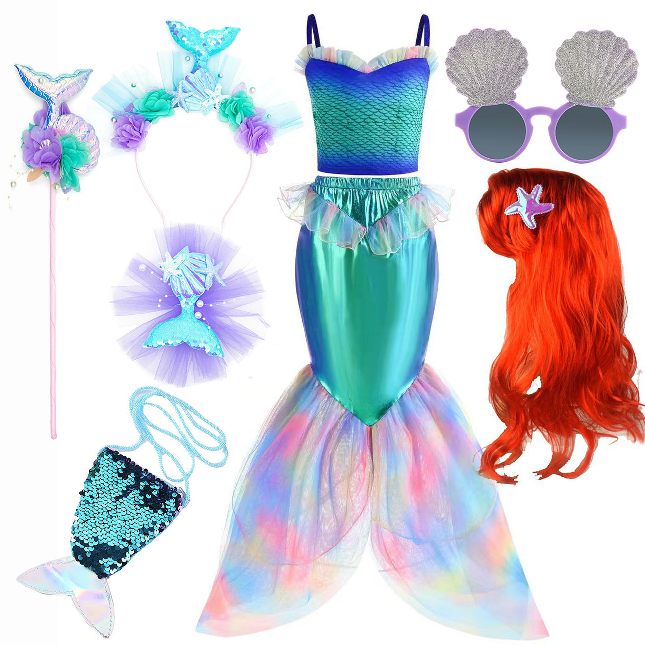 Baby Q Clothing - Disfraz de sirena de Disney para