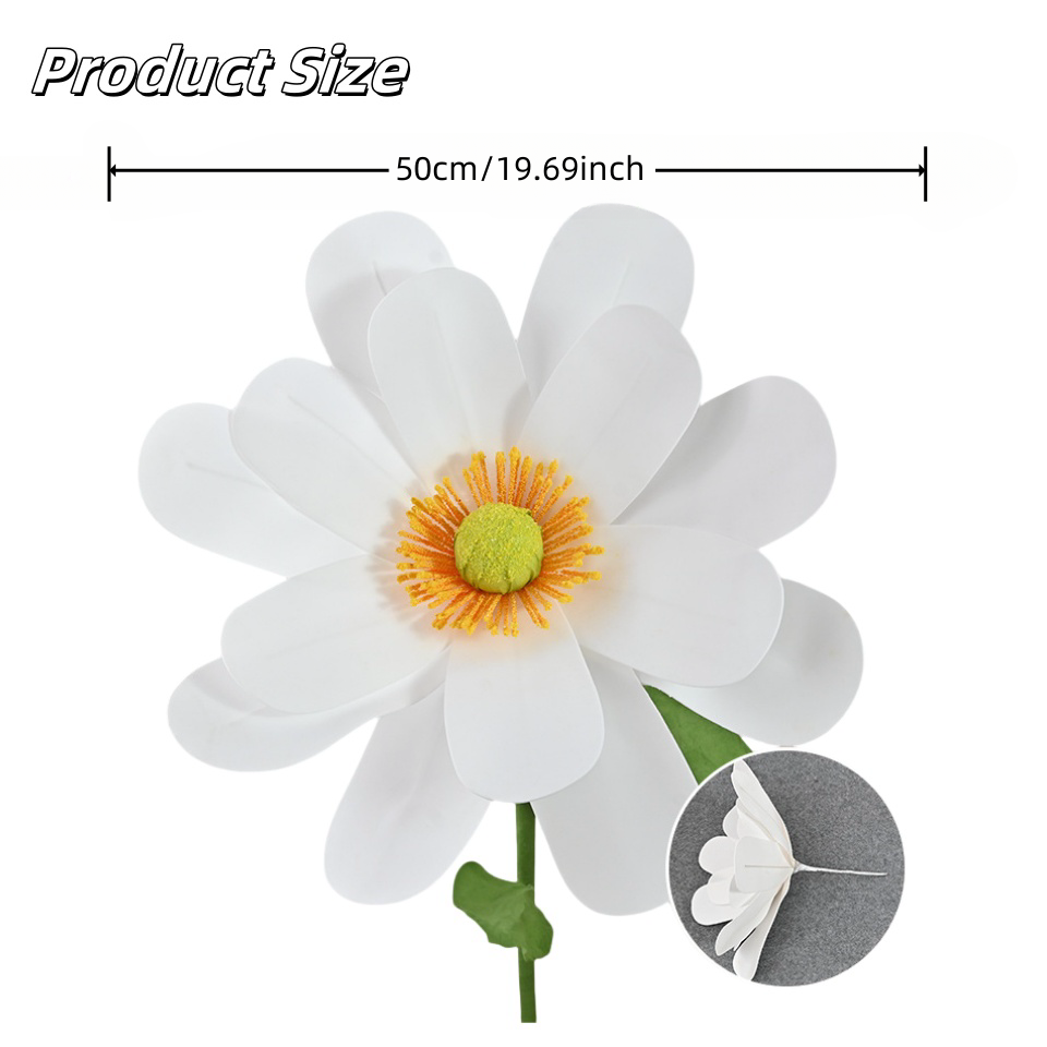 50 Cm flor blanca gigante Arti - Baby Clothing Store reseña y precio